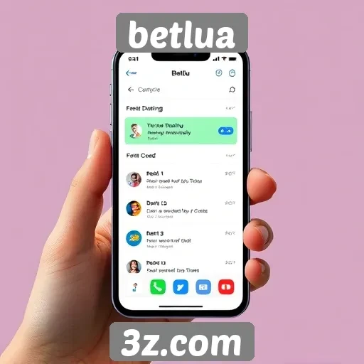 interface do betlua em dispositivos móveis
