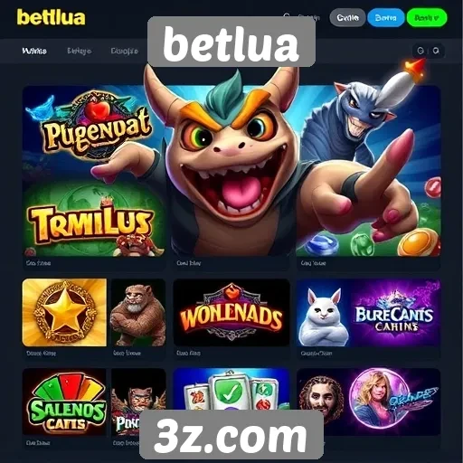 Variedade de jogos disponíveis na betlua